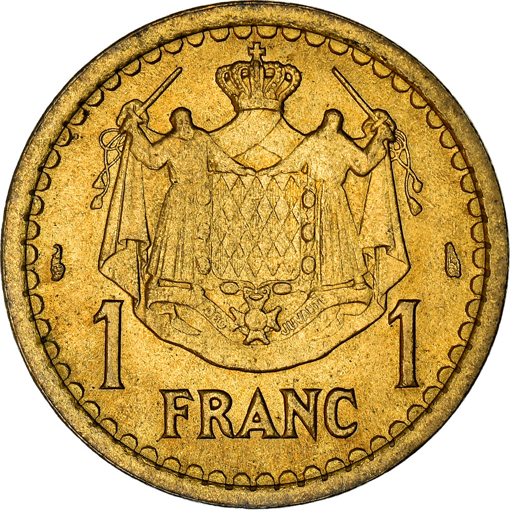 Monnaie, Monaco, Franc, 1943, Poissy, SUP, Cupro-Aluminium, Gadoury:MC 132