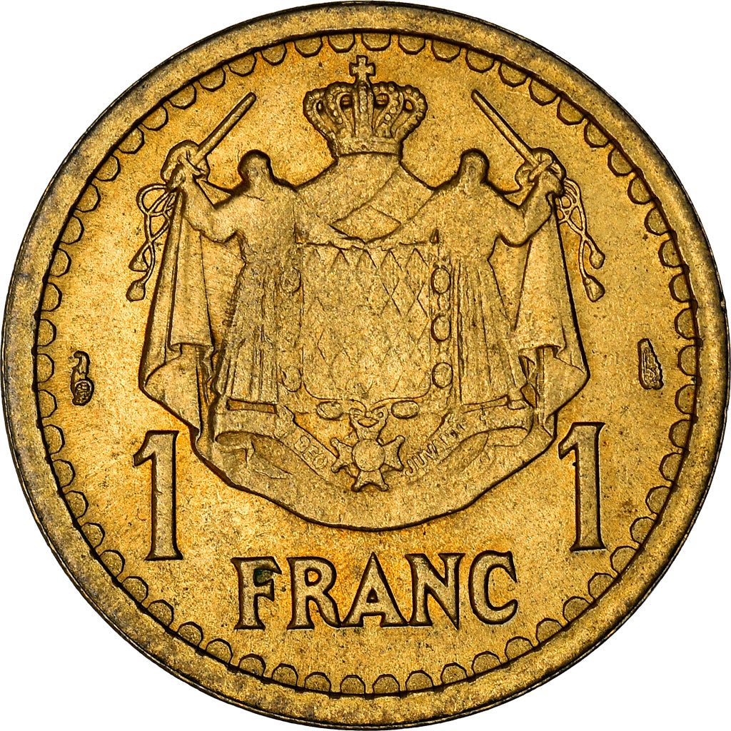 Moneta, Monaco, Franc, 1943, Poissy, SPL, Rame-alluminio, Gadoury:MC 132