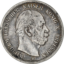 Moeda, Estados Alemães, PRUSSIA, Wilhelm I, 5 Mark, 1876, Breslau, EF(40-45)
