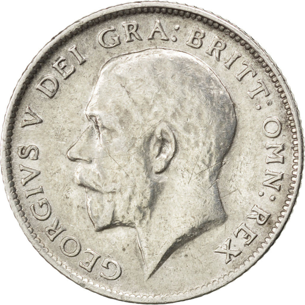 Gran Bretagna, George V, 6 Pence, 1918, BB, Argento, KM:815