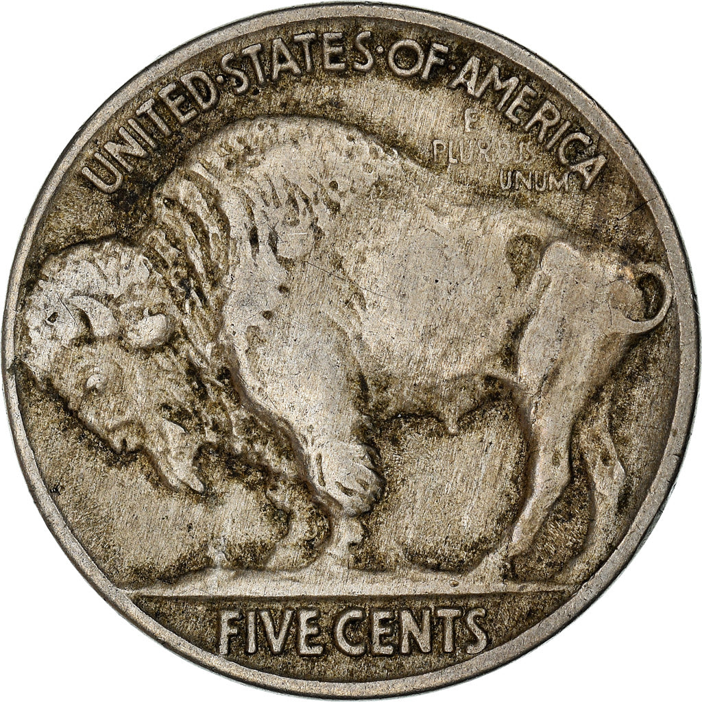 Monnaie, États-Unis, Buffalo Nickel, 5 Cents, 1917, U.S. Mint, Philadelphie