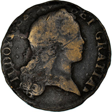 Monnaie, France, Louis XV, Sol au buste enfantin, Sol, 1725, Perpignan, B+