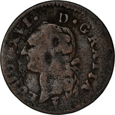 Monnaie, France, Louis XVI, Sol à l'Ecu, 1789, Bordeaux, B+, Cuivre