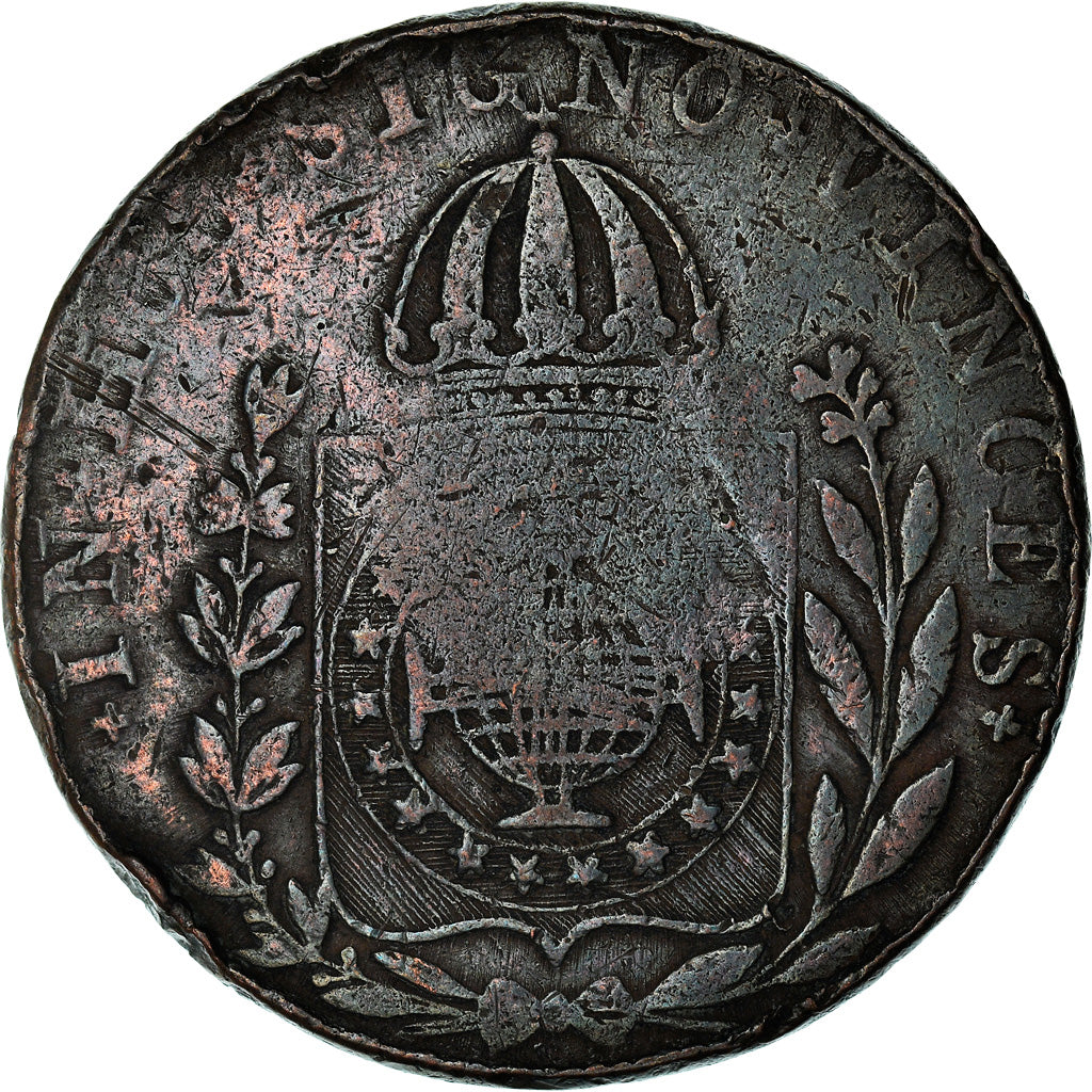 Monnaie, Brésil, 40 Reis, 1829, Bahia, TB, Cuivre, KM:444.2