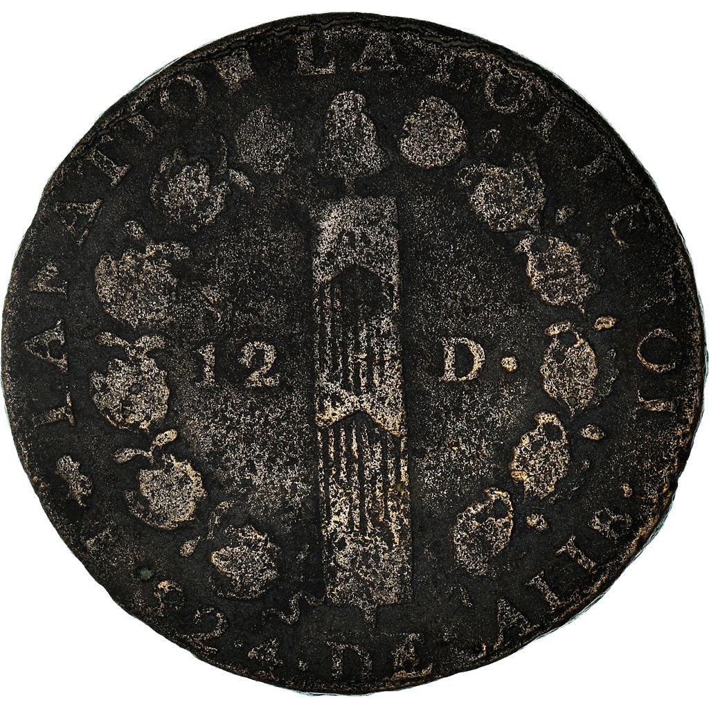 Monnaie, France, Louis XVI, 12 deniers françois, 12 Deniers, 1792, Paris, TB