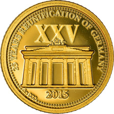 Coin, Samoa, 25 years reunification of Germany, 5 Dollars, 2015, MS(65-70), Gold