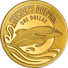 Moeda, Nova Zelândia, Elizabeth II, Hector's dolphin, Dollar, 2016, MS(65-70)