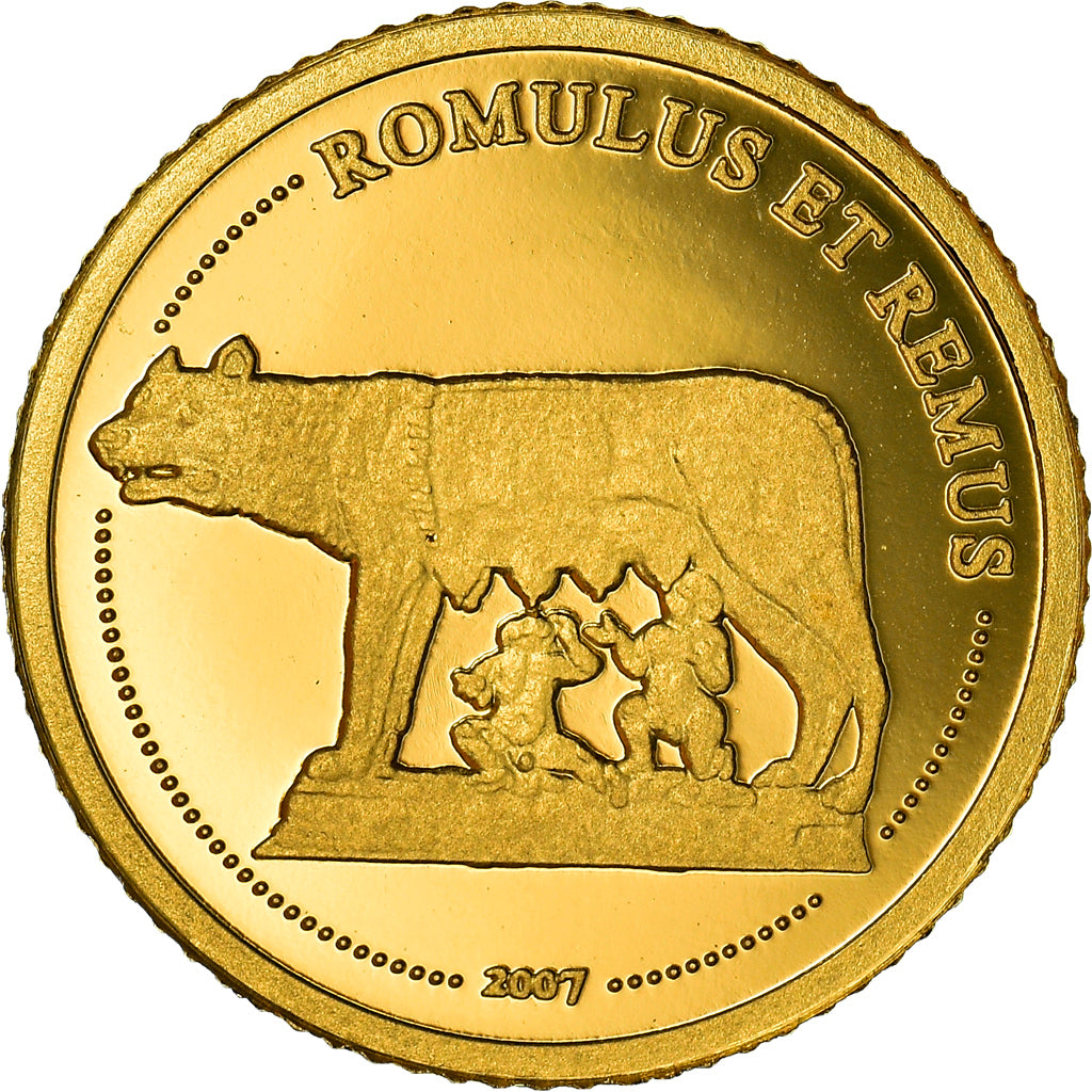 Münze, CONGO, DEMOCRATIC REPUBLIC, Romulus et Remus, 1500 Francs CFA, 2007