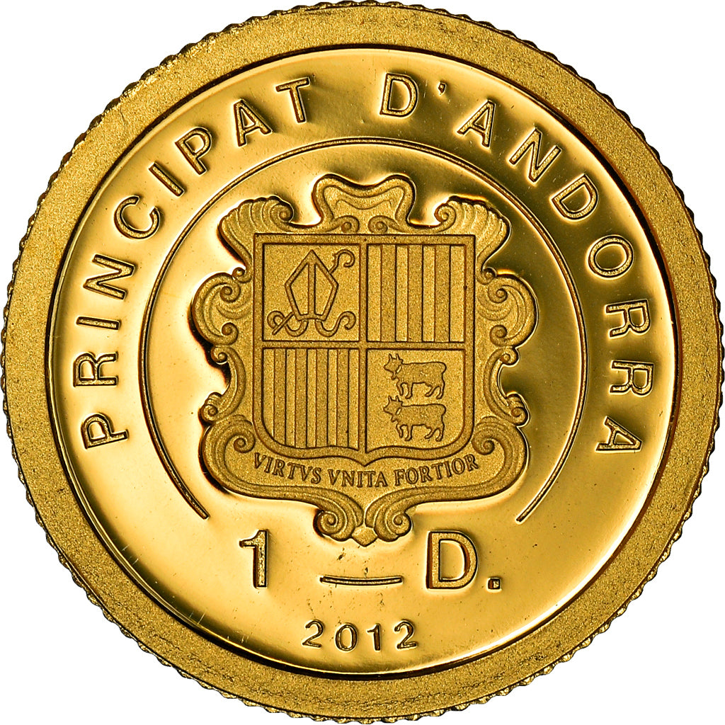 Münze, Andorra, Diner, 2012, Jeanne d'Arc, STGL, Gold