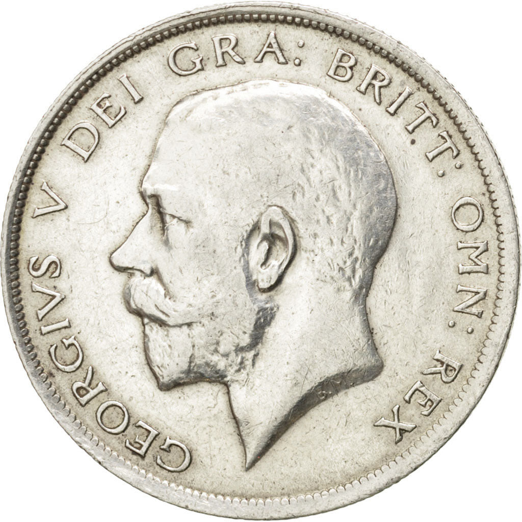 Great Britain, 1/2 Couronne, 1918, KM #818.1, EF(40-45), Silver, 32.3, 14.07