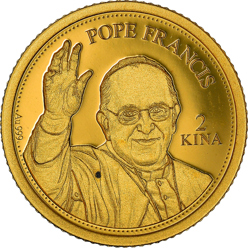 Moneda, Papúa-Nueva Guinea, 2 Kina, 2016, FDC, Oro