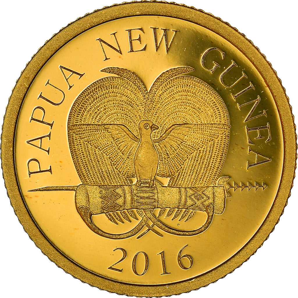 Moneda, Papúa-Nueva Guinea, 2 Kina, 2016, FDC, Oro