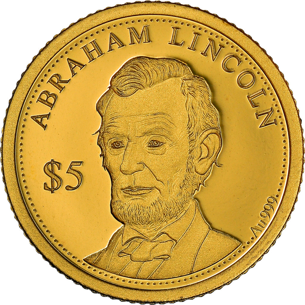 Moneta, Isole Cook, Elizabeth II, Abraham Lincoln, 5 Dollars, 2015, Franklin
