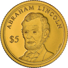 Moneta, Isole Cook, Elizabeth II, Abraham Lincoln, 5 Dollars, 2015, Franklin