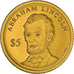 Moneta, Isole Cook, Elizabeth II, Abraham Lincoln, 5 Dollars, 2015, Franklin