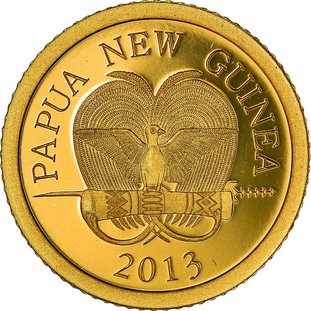 Moneta, Papua Nuova Guinea, Albert EINSTEIN, 5 Kina, 2013, FDC, Oro
