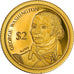 Monnaie, Fiji, Elizabeth II, George Washington, 2 Dollars, 2014, FDC, Or
