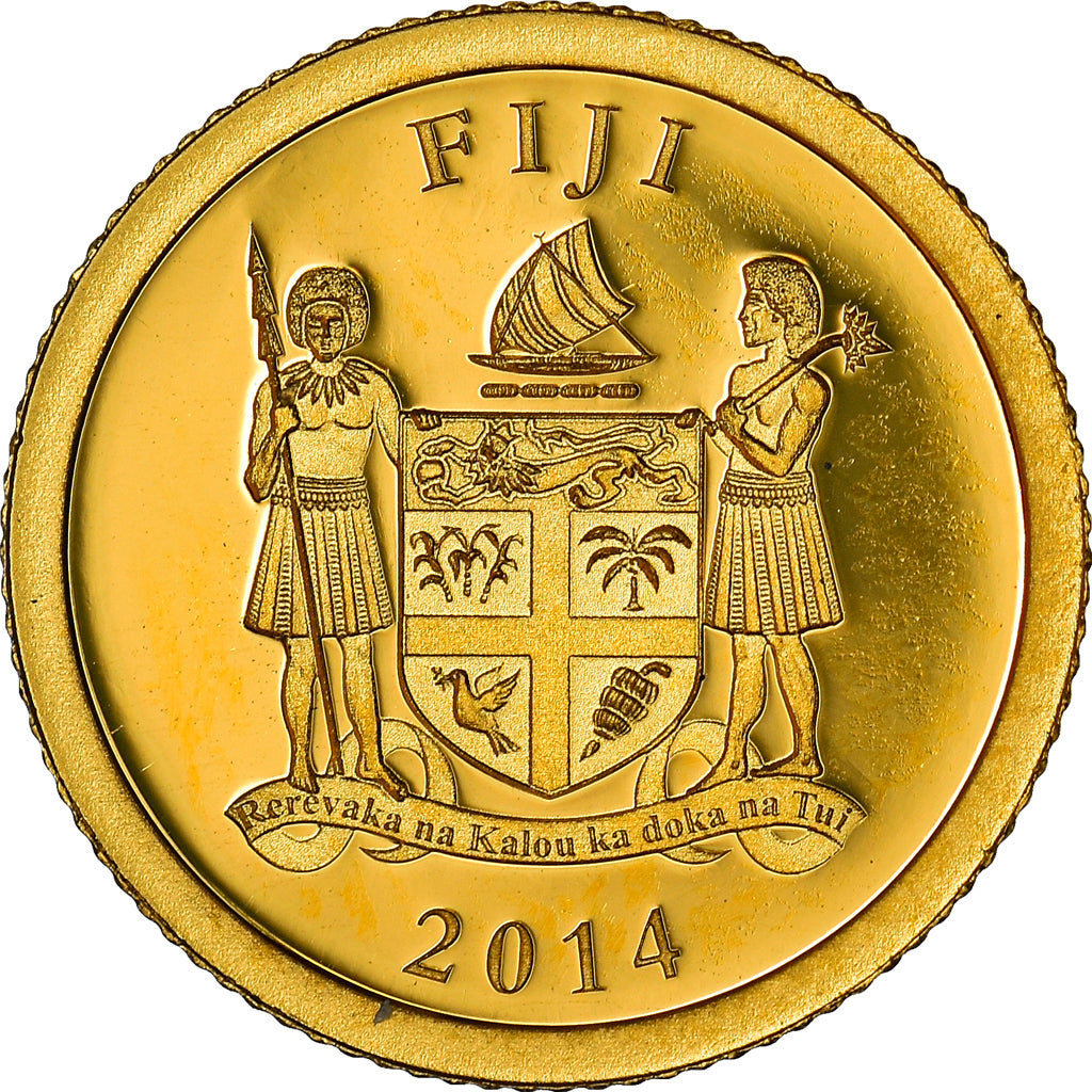 Monnaie, Fiji, Elizabeth II, George Washington, 2 Dollars, 2014, FDC, Or