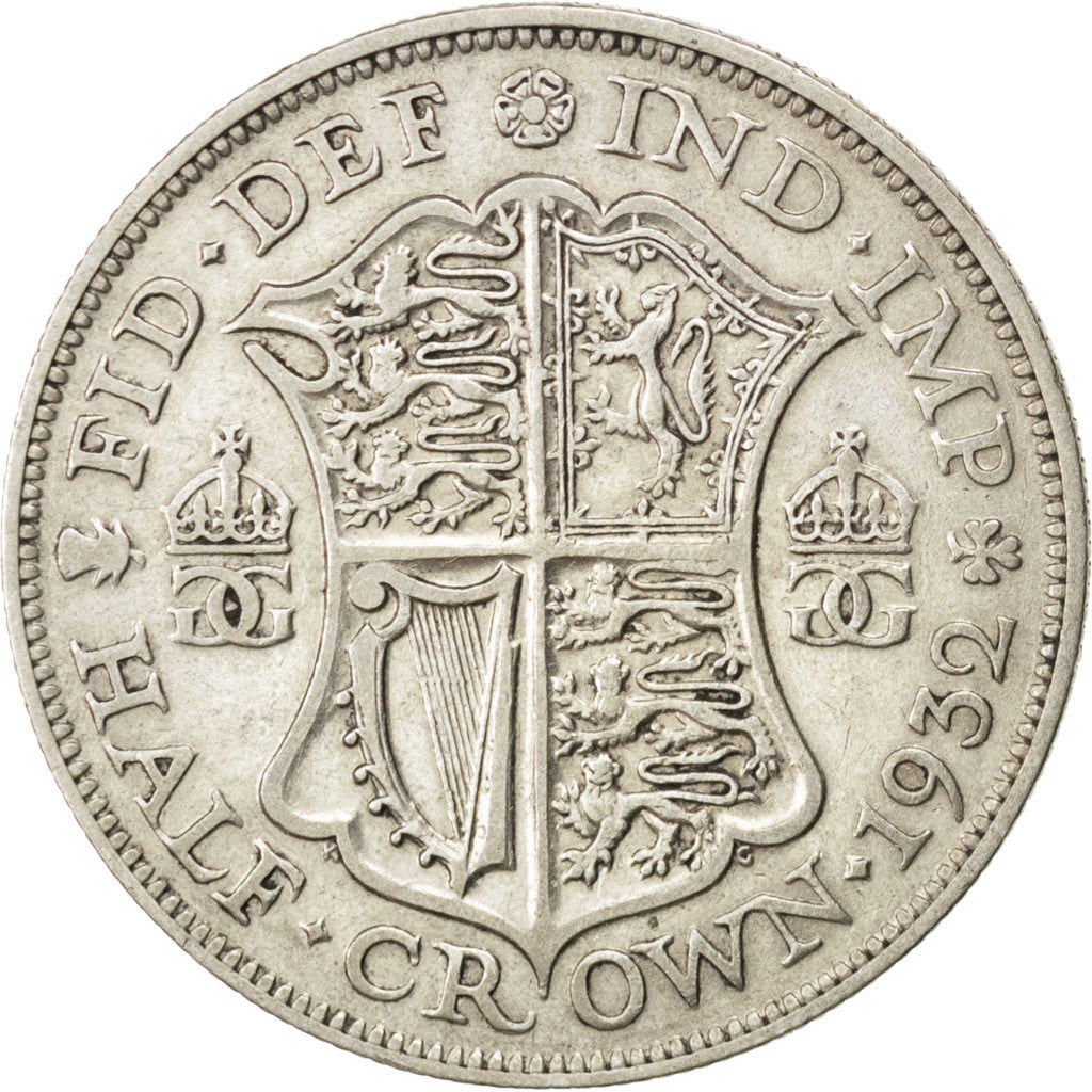 Great Britain, 1/2 Couronne, 1932, KM #835, EF(40-45), Silver, 32.3, 13.93