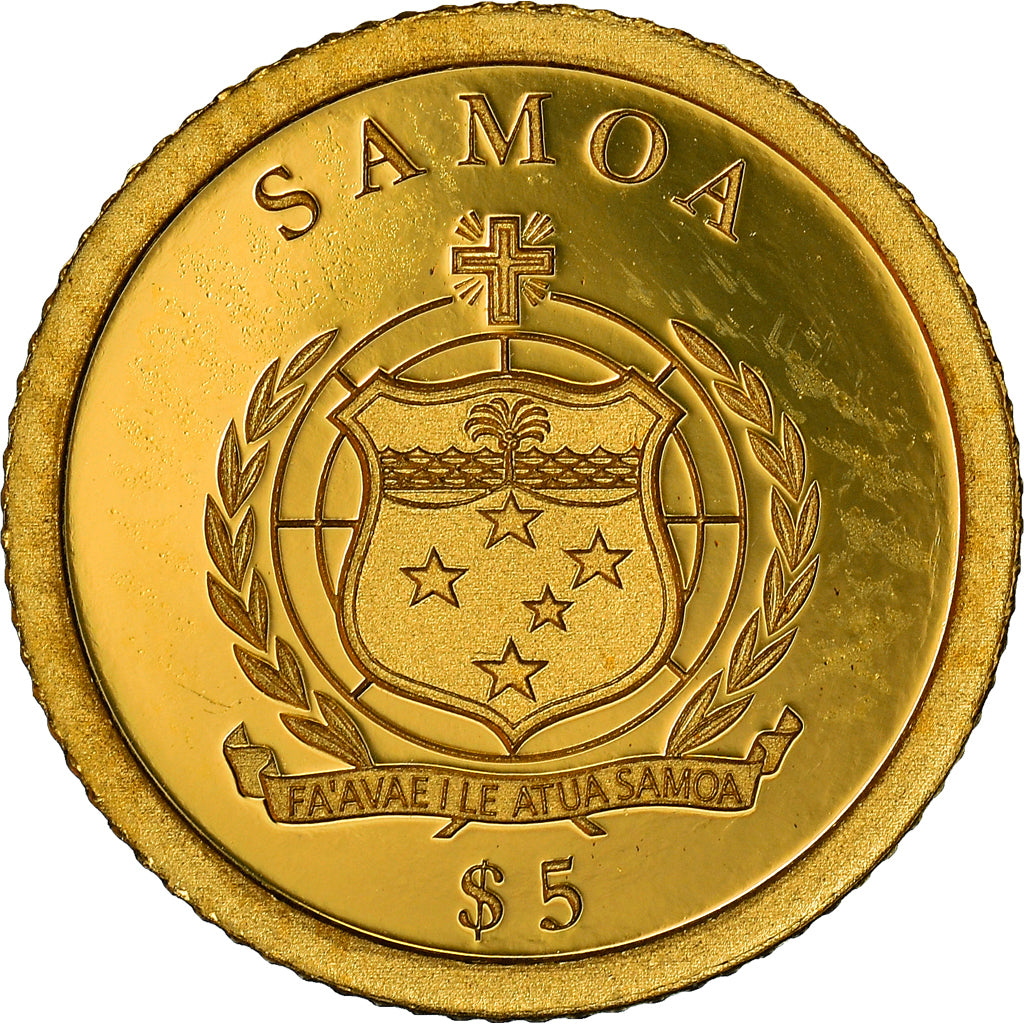 Coin, Samoa, John F. Kennedy, 5 Dollars, 2013, MS(65-70), Gold