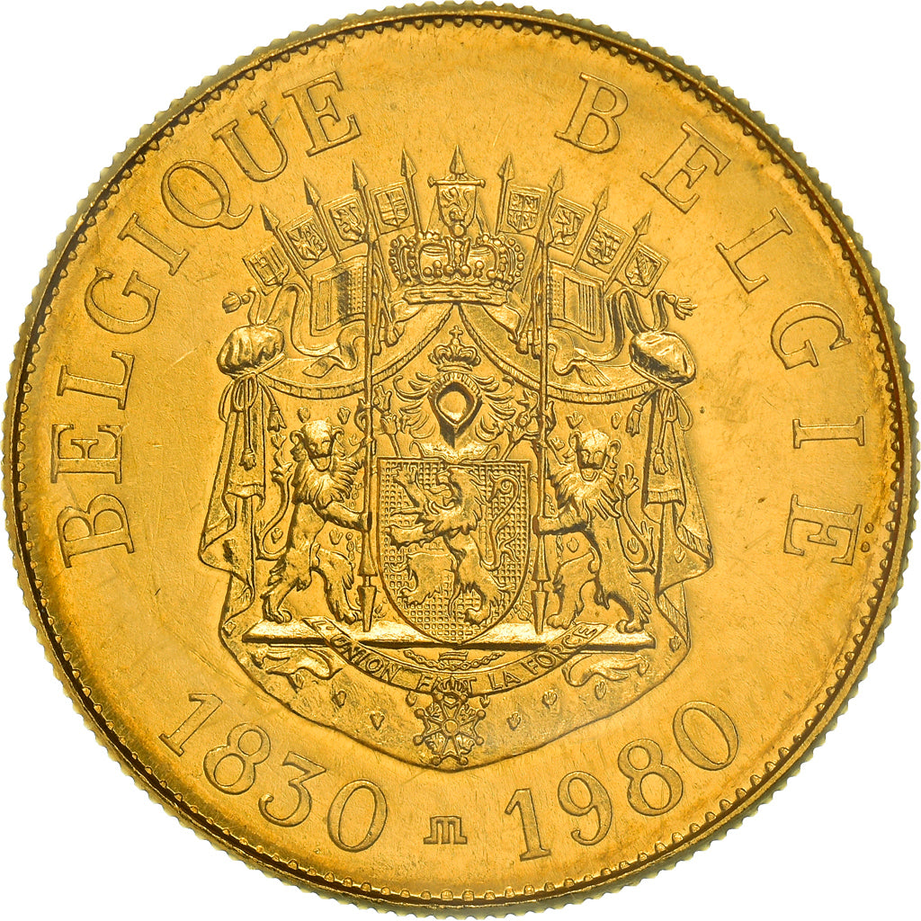 Belgia, Medal, 1980, MS(65-70), Złoto