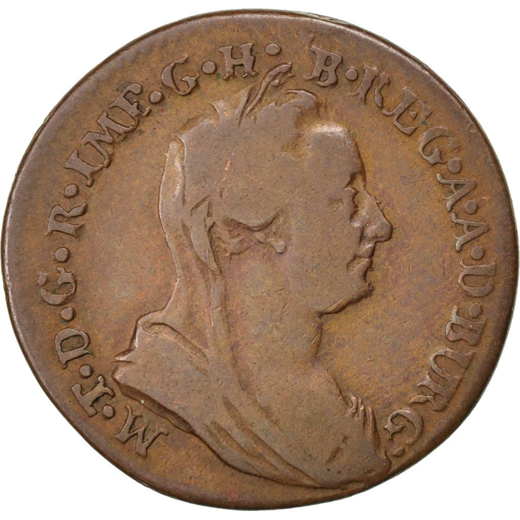 AUSTRIAN NETHERLANDS, Liard, Oord, 1778, Brussels, KM #28, VF(20-25), Copper,...