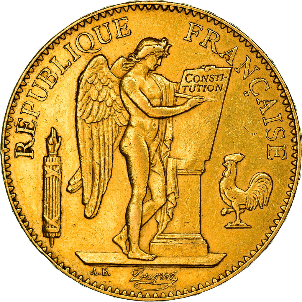 Munten, Frankrijk, Génie, 100 Francs, 1881, Paris, ZF, Goud, KM:832