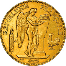 Munten, Frankrijk, Génie, 100 Francs, 1881, Paris, ZF, Goud, KM:832