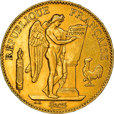 Moneta, Francja, Génie, 100 Francs, 1881, Paris, EF(40-45), Złoto, KM:832