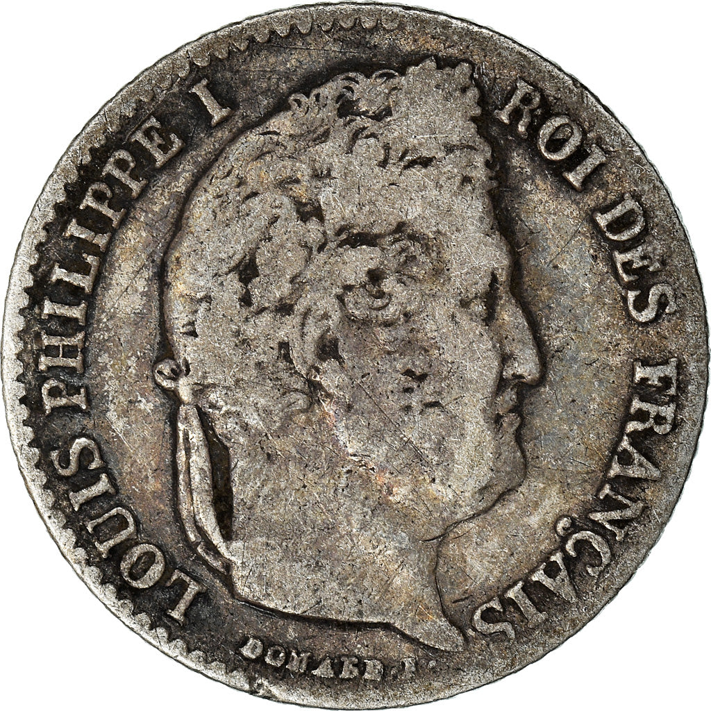 Moneta, Francia, Louis-Philippe, 1/4 Franc, 1841, Rouen, MB, Argento, KM:740.2