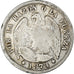 Moneda, Chile, 1/2 Decimo, 1874, Santiago, BC+, Plata, KM:137.2