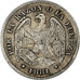 Coin, Chile, 1/2 Decimo, 1881, Santiago, error clashed die, EF(40-45), Silver