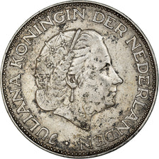 Münze, Niederlande, Juliana, 2-1/2 Gulden, 1959, SS+, Silber, KM:185