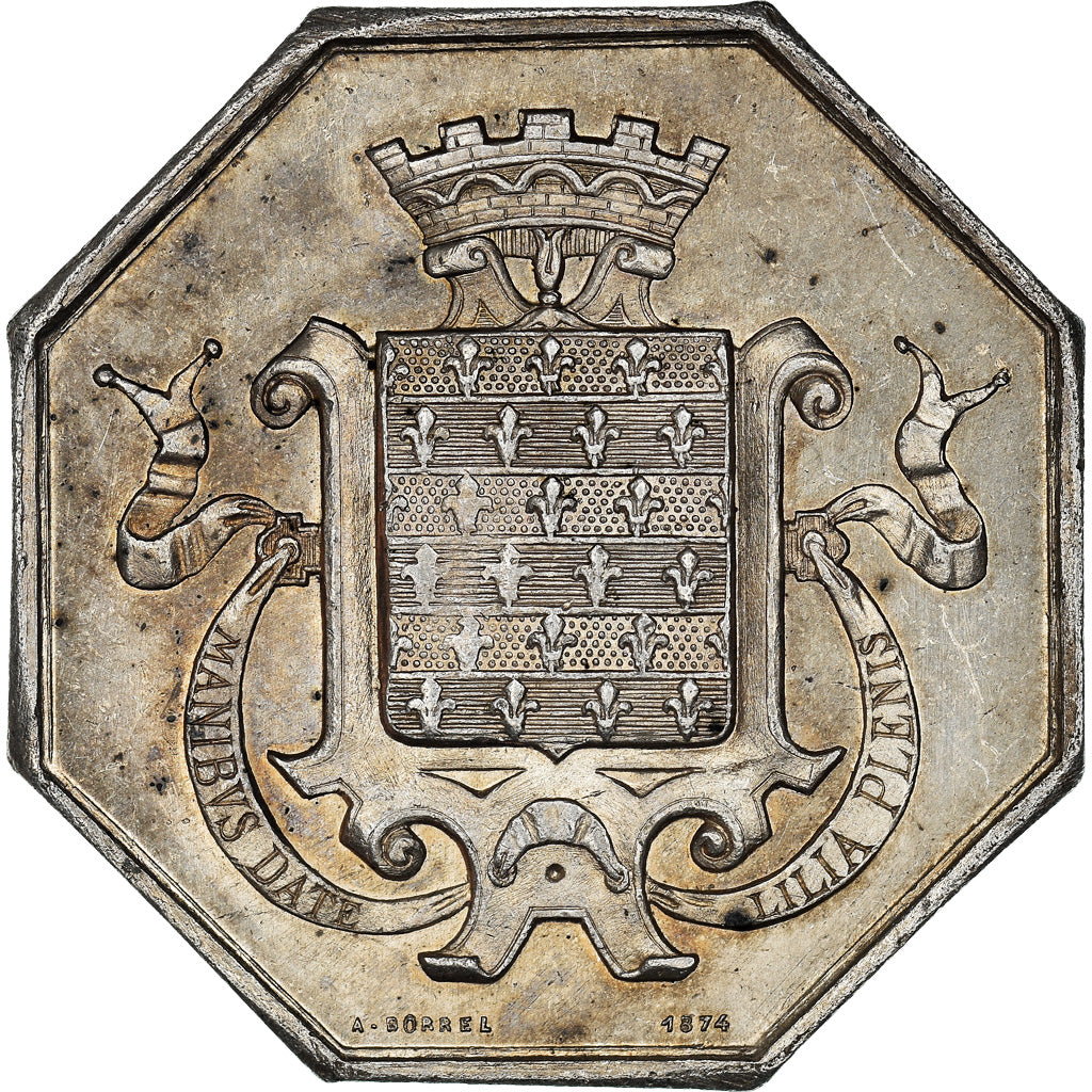 France, Jeton, Savings Bank, Caisse d'Epargne de Beaugency, 1874, Borrel, TTB+