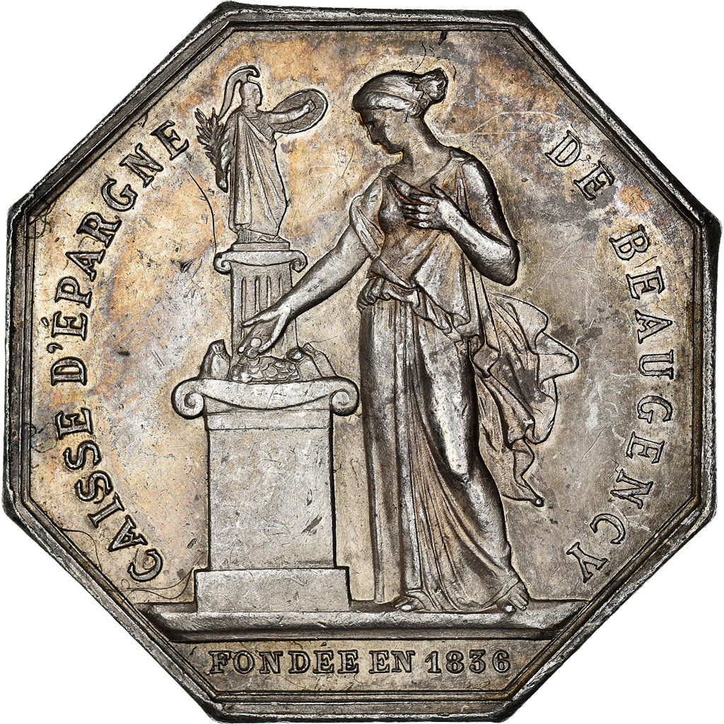 Francia, Token, Savings Bank, Caisse d'Epargne de Beaugency, 1874, Borrel, BB+