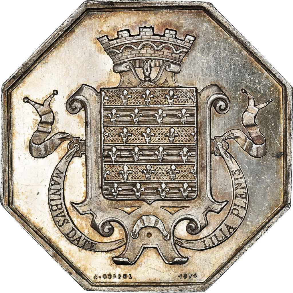 France, Jeton, Savings Bank, Caisse d'Epargne de Beaugency, 1874, Borrel, TTB+