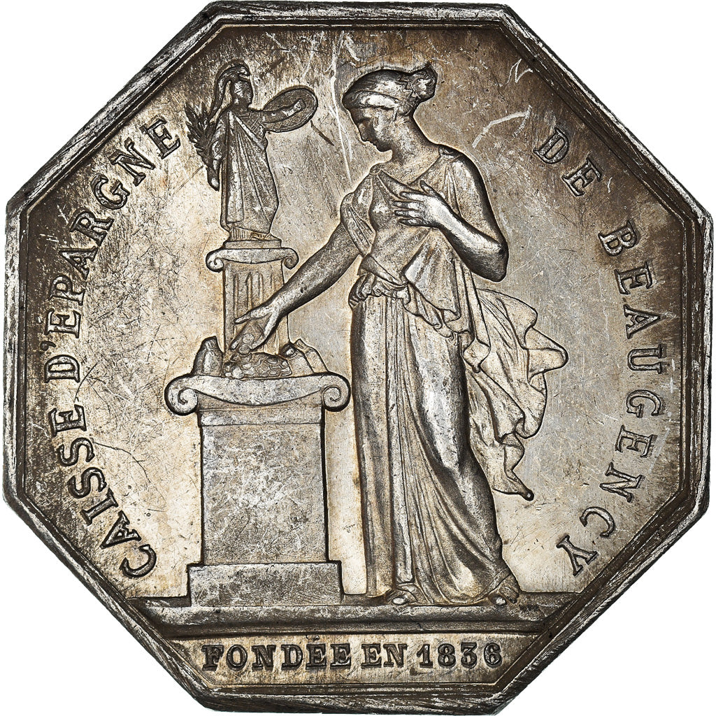 France, Jeton, Savings Bank, Caisse d'Epargne de Beaugency, 1874, Borrel, TTB+