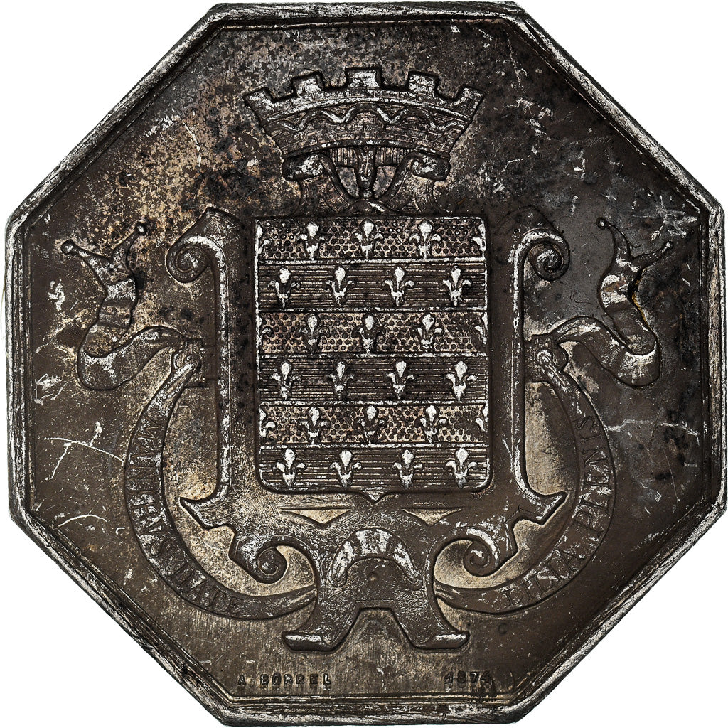 France, Jeton, Savings Bank, Caisse d'Epargne de Beaugency, 1874, Borrel, TTB+