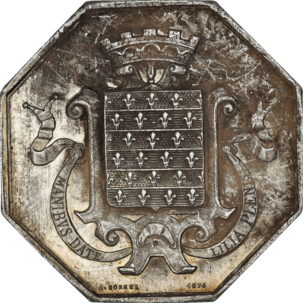 France, Jeton, Savings Bank, Caisse d'Epargne de Beaugency, 1874, Borrel, TTB+