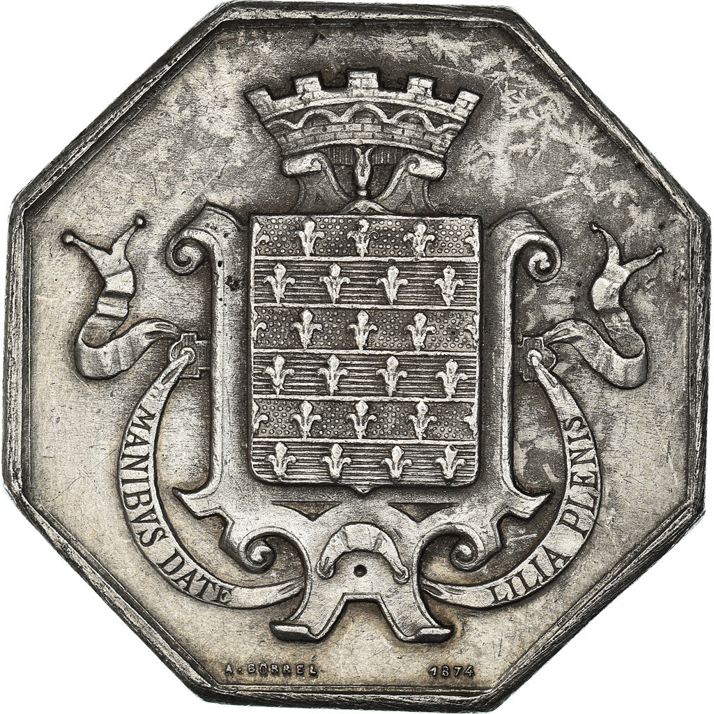France, Jeton, Savings Bank, Caisse d'Epargne de Beaugency, 1874, Borrel, TTB+