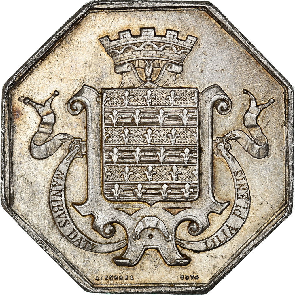France, Jeton, Savings Bank, Caisse d'Epargne de Beaugency, 1874, Borrel, TTB+