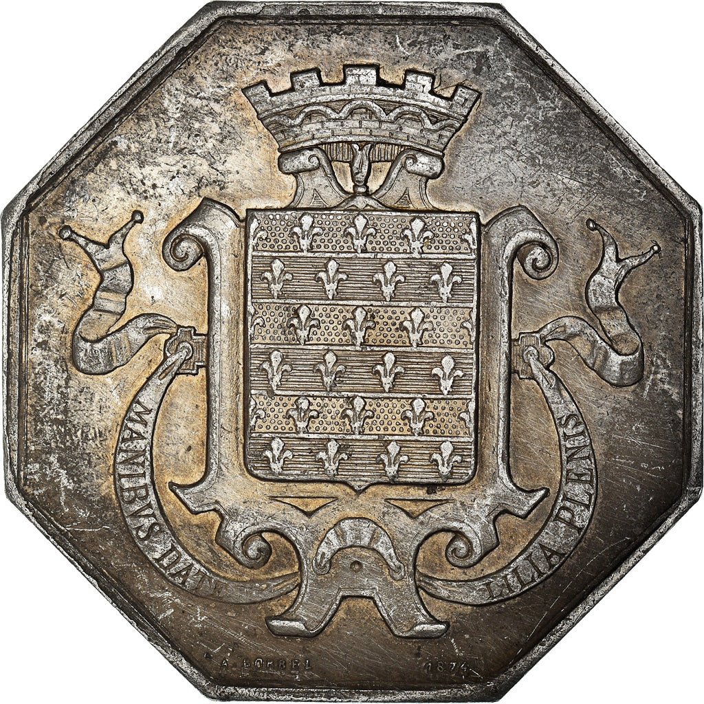 France, Jeton, Savings Bank, Caisse d'Epargne de Beaugency, 1874, Borrel, TTB+