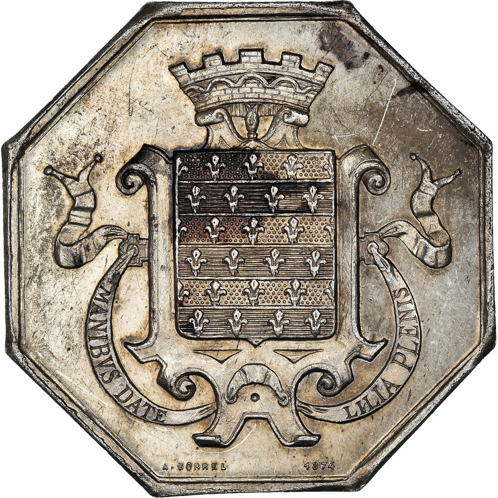 France, Jeton, Savings Bank, Caisse d'Epargne de Beaugency, 1874, Borrel, TTB+