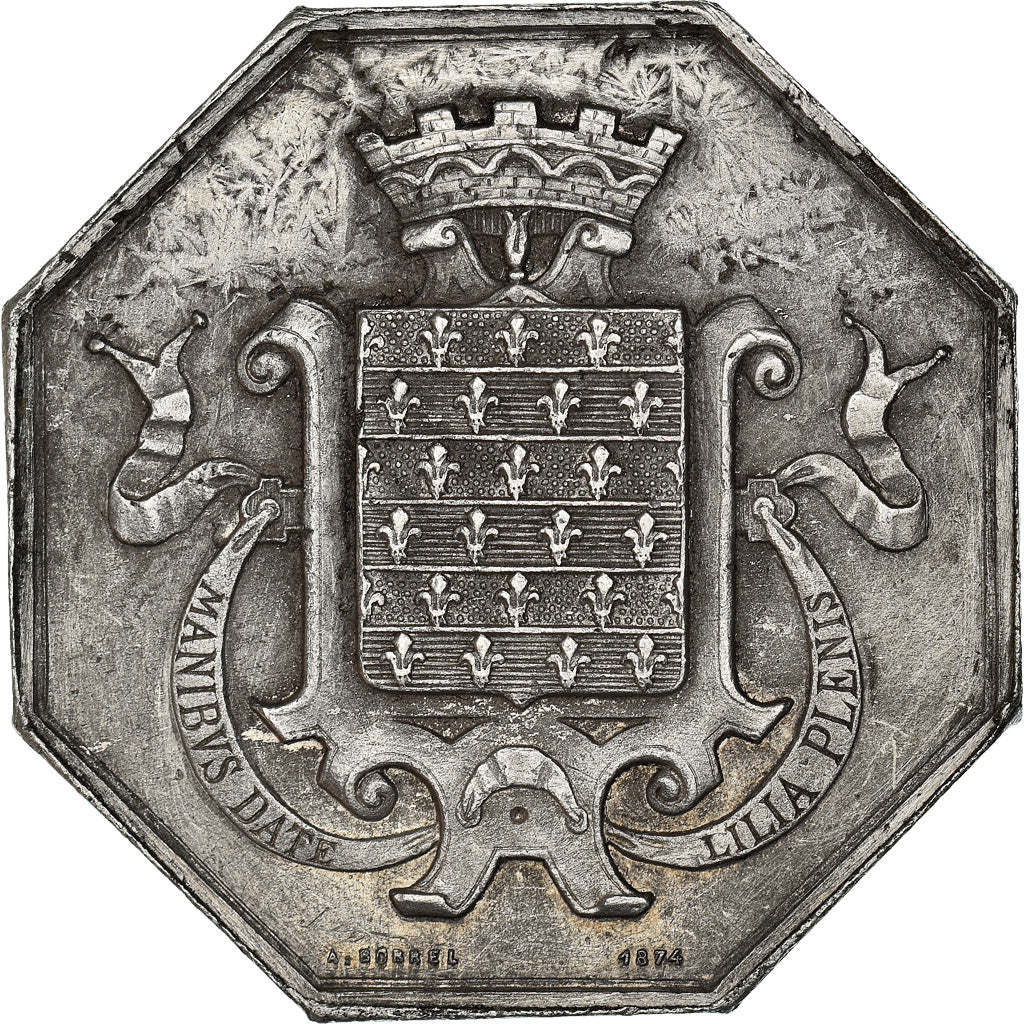 France, Jeton, Savings Bank, Caisse d'Epargne de Beaugency, 1874, Borrel, TTB+