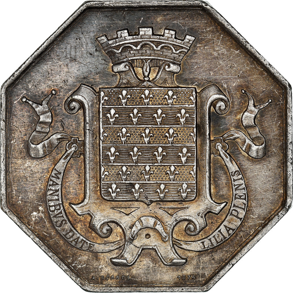 France, Jeton, Savings Bank, Caisse d'Epargne de Beaugency, 1874, Borrel, TTB+