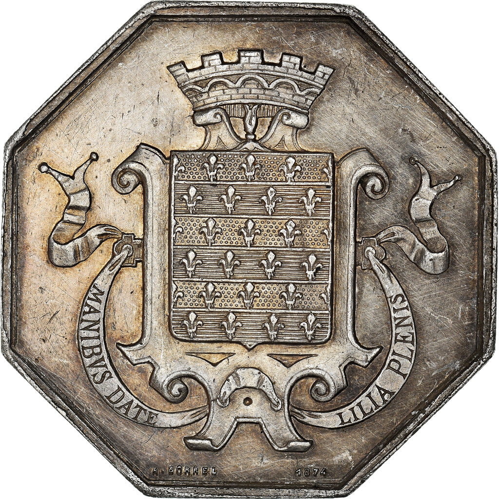 France, Jeton, Savings Bank, Caisse d'Epargne de Beaugency, 1874, Borrel, TTB+