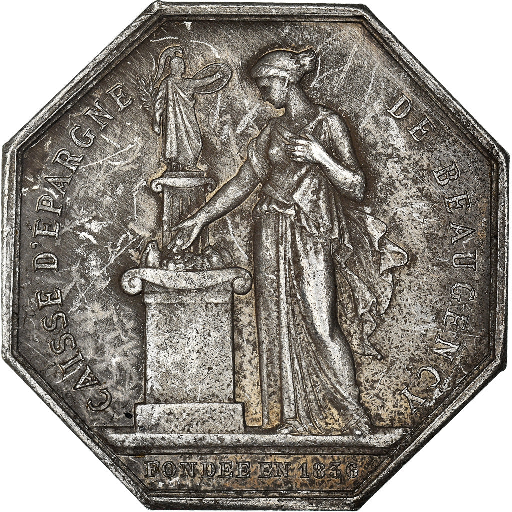 Francia, Token, Savings Bank, Caisse d'Epargne de Beaugency, 1874, Borrel, BB+