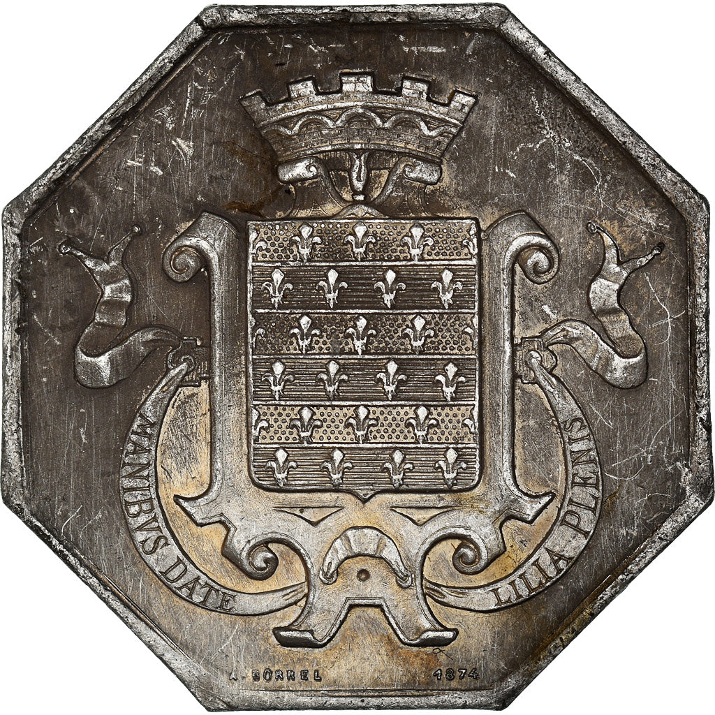 Francia, Token, Savings Bank, Caisse d'Epargne de Beaugency, 1874, Borrel, BB+