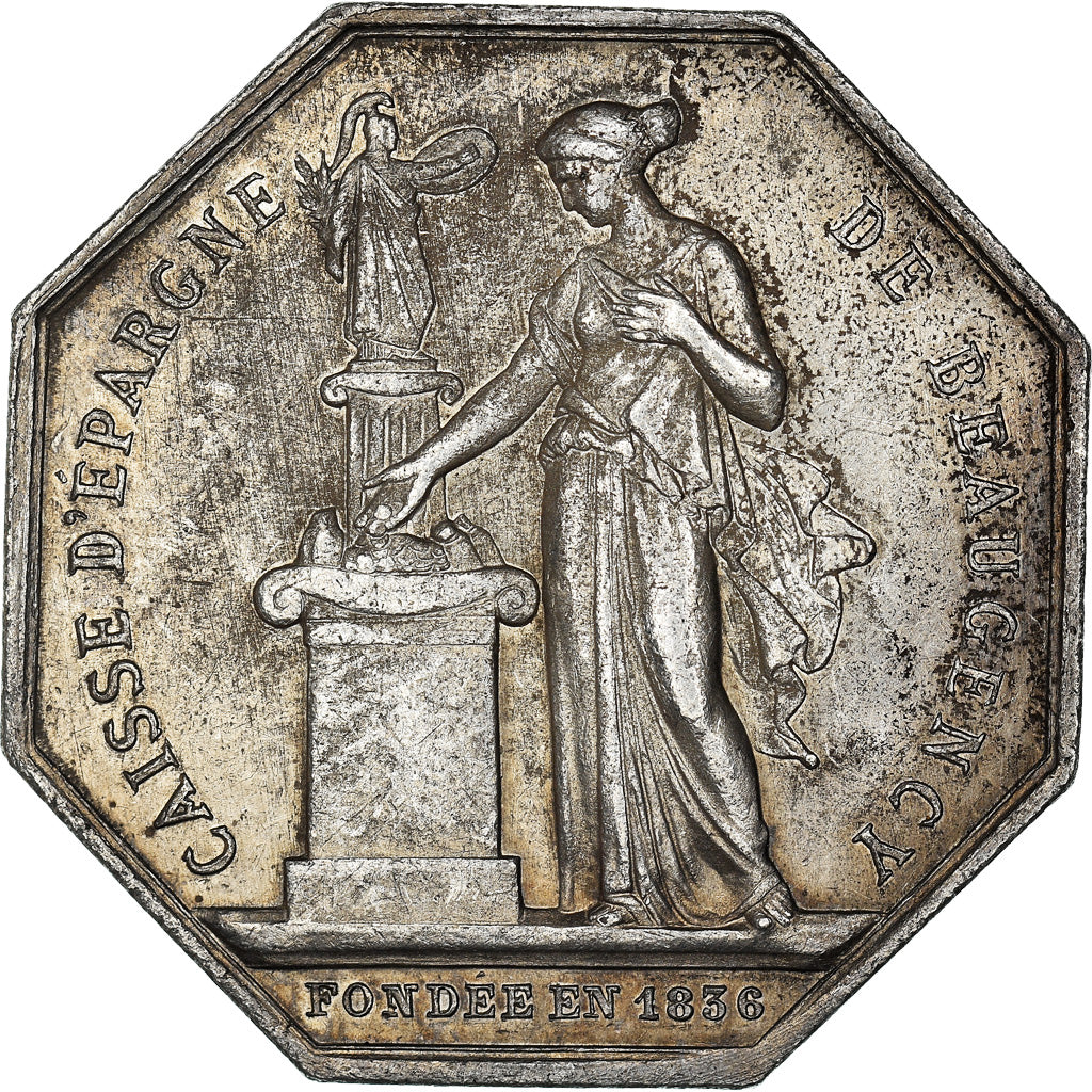 France, Jeton, Savings Bank, Caisse d'Epargne de Beaugency, 1874, Borrel, TTB+