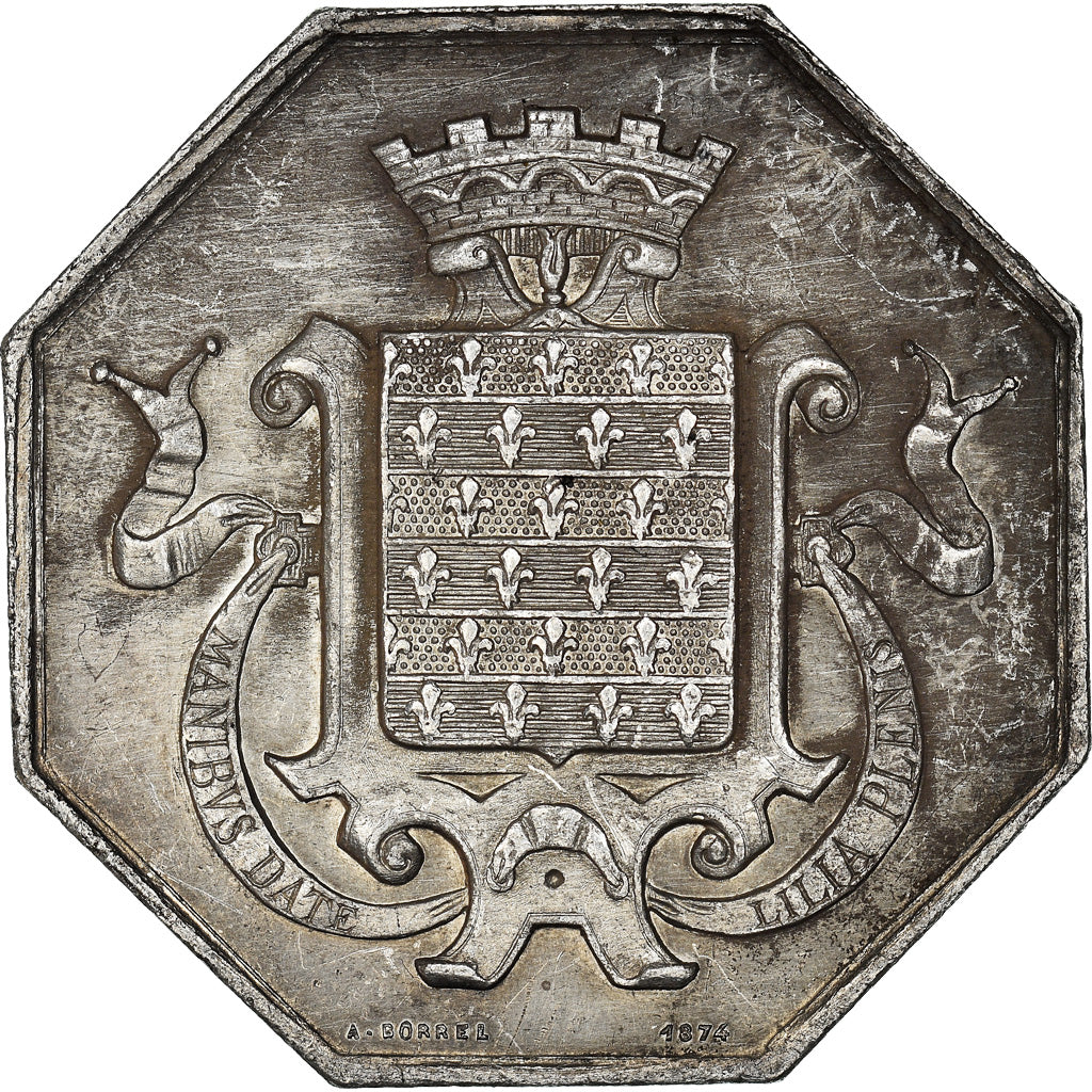 France, Jeton, Savings Bank, Caisse d'Epargne de Beaugency, 1874, Borrel, TTB+